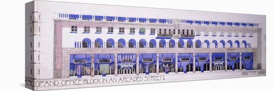 Previously Unrecorded Architectural Drawings for a Shop and Arcaded Street, circa 1915-Charles Rennie Mackintosh-Premier Image Canvas