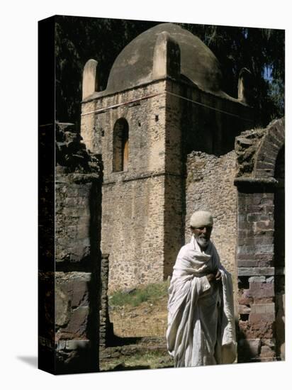 Priest Caretaker, Kuskuam (Kusquam) Church, Gondar, Ethiopia, Africa-David Poole-Premier Image Canvas