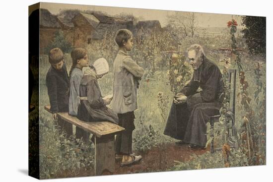 Priest Teaching Children the Catechism, Illustration from 'Le Petit Journal: Supplement…-Jules-Alexis Meunier-Premier Image Canvas