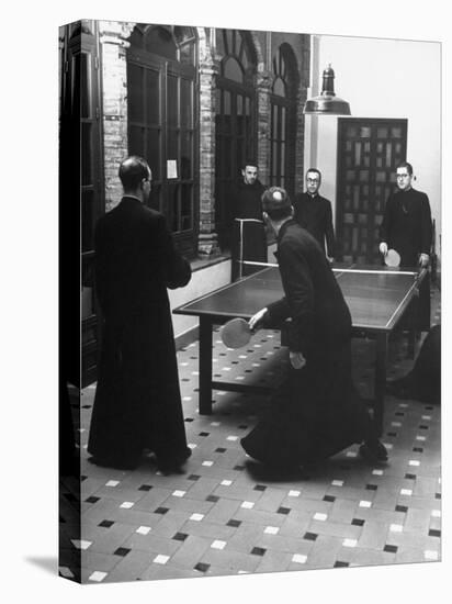 Priests Playing Ping-Pong at Social School-Dmitri Kessel-Premier Image Canvas