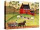 Primitive Americana Sheep with Horse and Wagon Cheryl Bartley-Cheryl Bartley-Premier Image Canvas