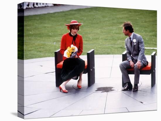 Prince and Princess of Wales at Caernarvon During Tour of Wales, October 1981-null-Premier Image Canvas