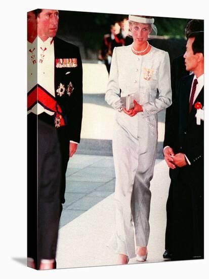 Prince and Princess of Wales During Their Tour of Japan-null-Premier Image Canvas