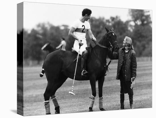 Prince Charles Apologizing to Girlfriend Jane Ward at a Polo Match-null-Premier Image Canvas