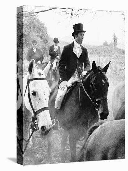 Prince Charles on the Duke of Beaufort's Hunt in the Gloucester Countryside-null-Premier Image Canvas