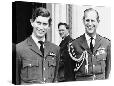 'Prince Charles, the Prince of Wales, with His Father Prince Philip