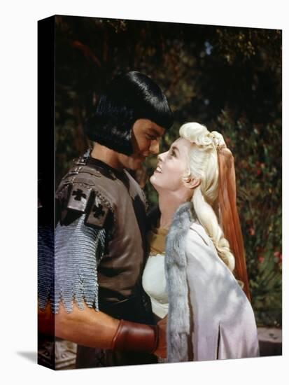 PRINCE VALIANT, 1954 directed by HENRY HATHAWAY Robert Wagner and Janet Leigh (photo)-null-Stretched Canvas