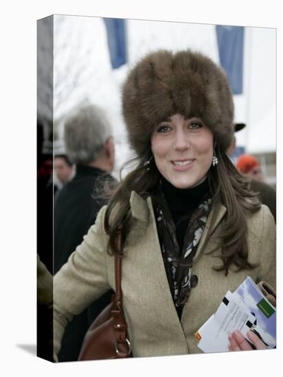 Prince William's girlfriend Kate Middleton seen here arriving at the Cheltenham Festival on Gold Cu-null-Premier Image Canvas
