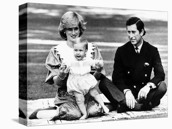 Prince William with Prince Charles and Princess Diana in Australia, April 1983-null-Premier Image Canvas