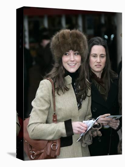 Prince Williams girlfriend Kate Middleton seen here arriving at the Cheltenham Festival on Gold Cup-null-Premier Image Canvas