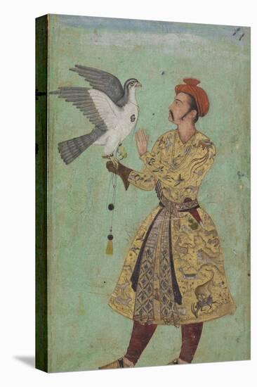 Prince With a Falcon, c.1600-5-Mughal School-Premier Image Canvas