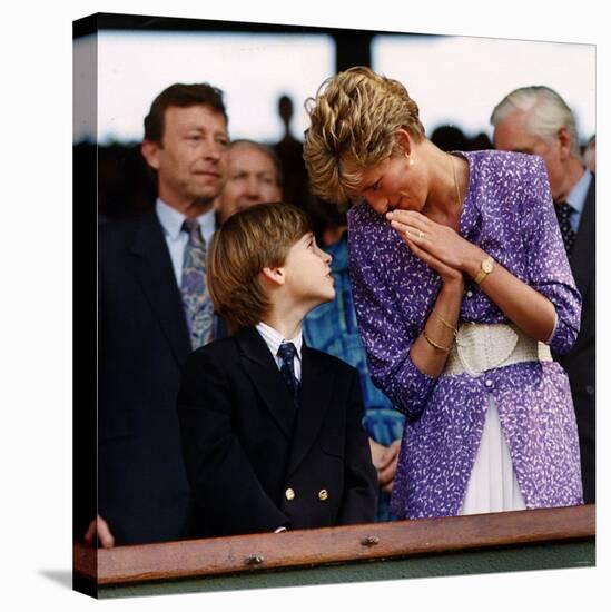 Princess Diana and Prince William at the Wimbledon Ladies Final-null-Premier Image Canvas