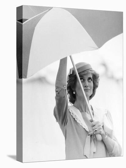 Princess Diana in Berkshire on a Stormy Day June 1985-null-Premier Image Canvas