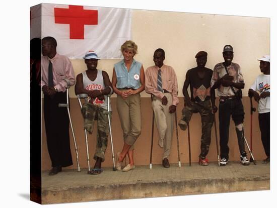 Princess Diana January 2001 Visits Landmine Victims at Orthopedic Centre Ruanda Angola-null-Premier Image Canvas