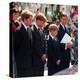 Princess Diana's Funeral coffin leaves Westminster Abbey with Prince Charles Prince Harry Prince Wi-null-Premier Image Canvas