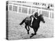 Princess Margaret Riding a Horse at Ascot Before Spectators Arrive For Meeting-null-Premier Image Canvas
