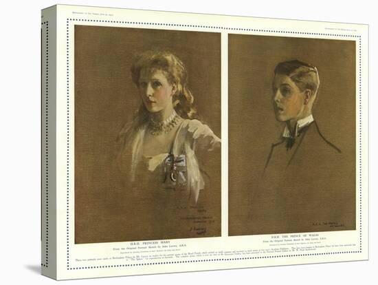 Princess Mary and the Prince of Wales-Sir John Lavery-Premier Image Canvas