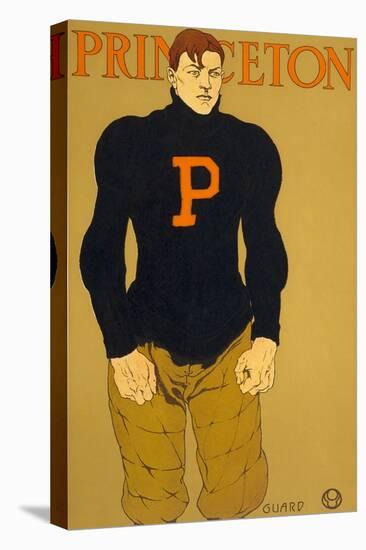 Princeton Poster, Burly Football Player-null-Stretched Canvas