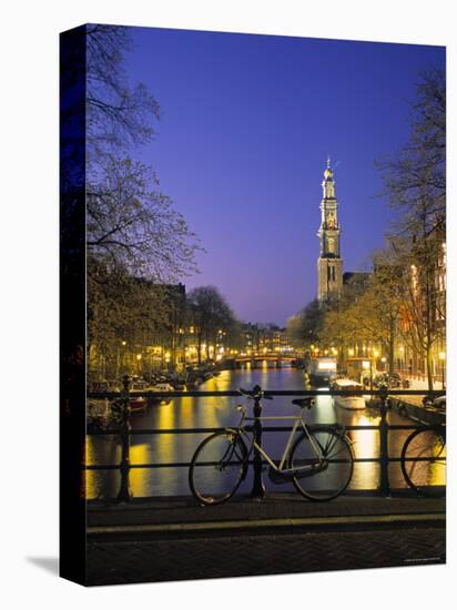 Prinsengracht and Wsterkerk, Amsterdam, Holland-Jon Arnold-Premier Image Canvas