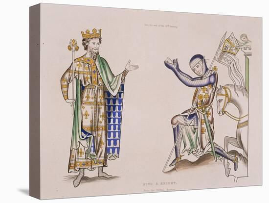 Print of a 12th-Century King and Knight-null-Premier Image Canvas