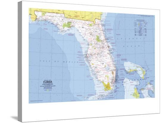 national geographic maps 1973 close up usa florida