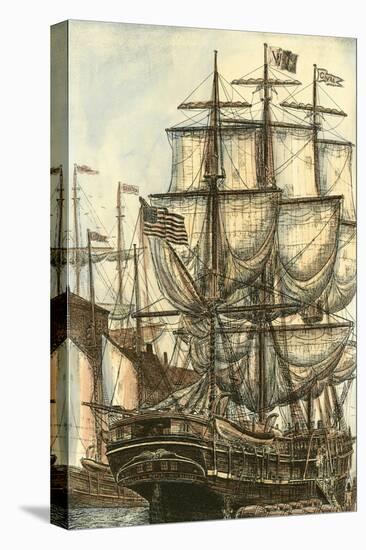 Printed Majestic Ship I-Vision Studio-Stretched Canvas