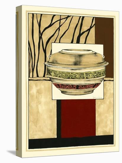 Printed Porcelain Garden II-Jennifer Goldberger-Stretched Canvas