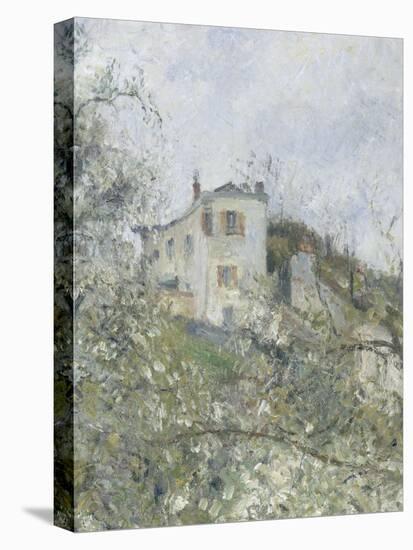 Printemps. Pruniers en fleurs, dit : Potager, arbres en fleurs, printemps, Pontoise-Camille Pissarro-Premier Image Canvas