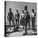 Prisoners at San Quentin Weightlifting in Prison Yard During Recreation Period-Charles E^ Steinheimer-Premier Image Canvas