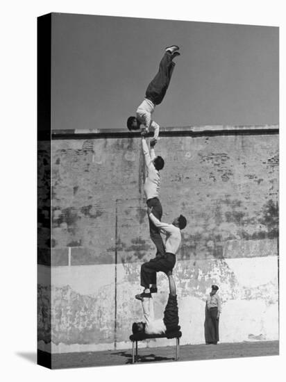 Prisoners Doing Gymnastics at San Quentin Prison-Charles E^ Steinheimer-Premier Image Canvas