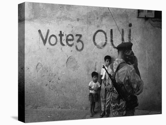 Pro French Constitution Sign on an Algerian Wall-Loomis Dean-Premier Image Canvas