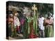 Procession of Christian Men and Crosses, Rameaux Festival, Axoum, Tigre Region, Ethiopia-Bruno Barbier-Premier Image Canvas