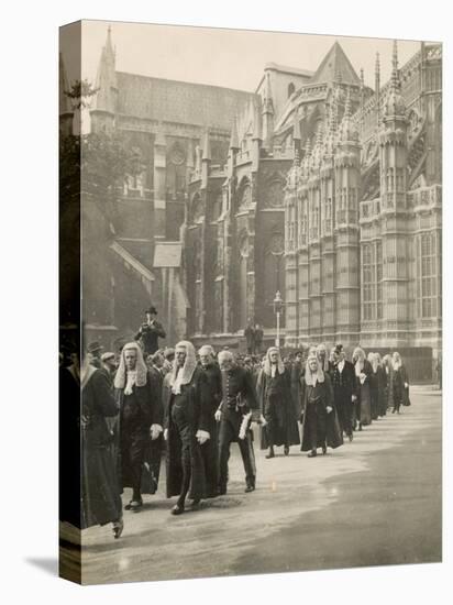 Procession of Judges at Westminster Abbey a Custom Before the Opening of the Law Courts-null-Premier Image Canvas