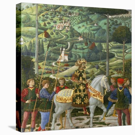 Procession of the Magi: Wall with Emperor John VII Paleologus-Benozzo Gozzoli-Premier Image Canvas