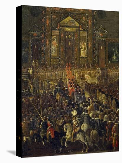Procession on Occasion of Feast of Annunciation in Piazza Della Minerva in Rome at Time of Pope Inn-null-Premier Image Canvas