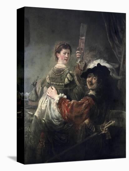 Prodigal Son in the Tavern (Rembrandt and Saskia)-Rembrandt van Rijn-Premier Image Canvas