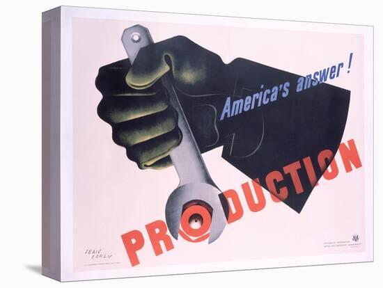 Production - America's Answer! Poster-Jean Carlu-Premier Image Canvas