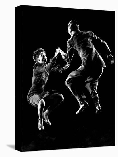 Professional Dancers Willa Mae Ricker and Leon James Show Off the Lindy Hop-Gjon Mili-Premier Image Canvas