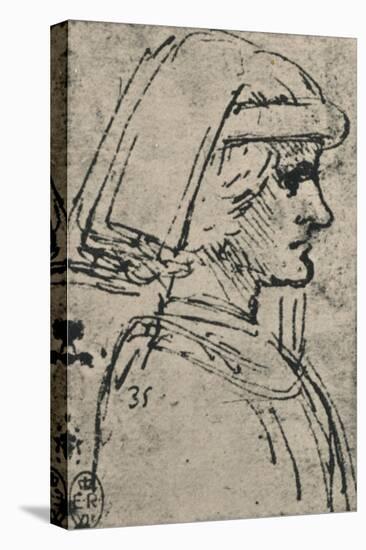 'Profile of a Young Man Wearing a Chaperon', c1480 (1945)-Leonardo Da Vinci-Premier Image Canvas