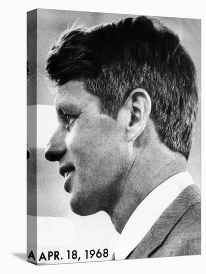 Profile Portrait of Robert Kennedy, April 29, 1968-null-Stretched Canvas