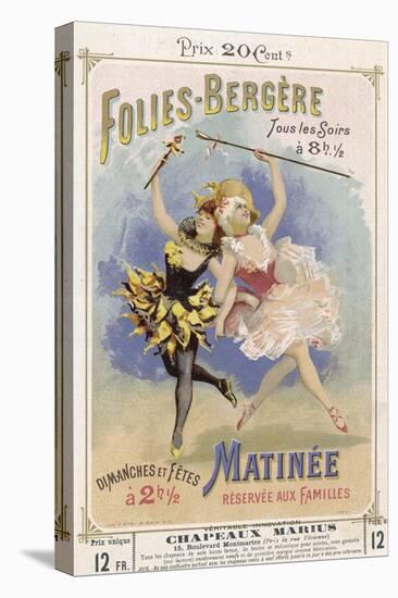 Programmes a Programme Cover for the Famous Folies Bergere Cabaret in Paris-null-Premier Image Canvas