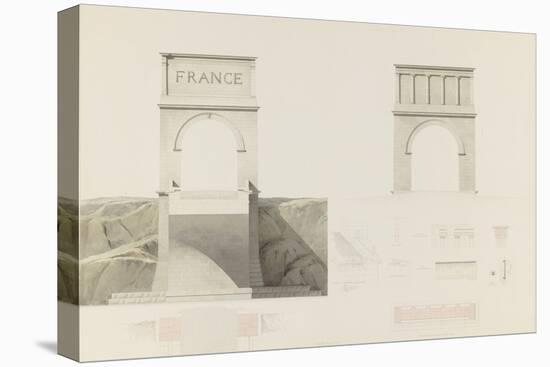 Projet d'un monument que l'on suppose placé aux frontières de la France et de l'Italie : vue de-Henri Labrouste-Premier Image Canvas