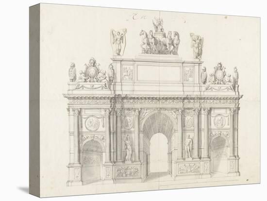 Projet pour l'arc de triomphe de la rue Saint-Antoine à Paris-Charles Le Brun-Premier Image Canvas