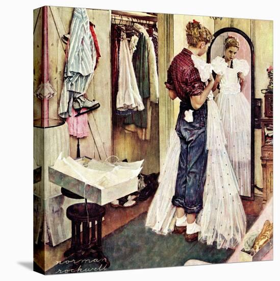 "Prom Dress", March 19,1949-Norman Rockwell-Premier Image Canvas