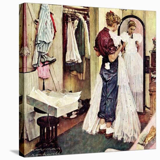 "Prom Dress", March 19,1949-Norman Rockwell-Premier Image Canvas