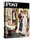 "Prom Dress" Saturday Evening Post Cover, March 19,1949-Norman Rockwell-Premier Image Canvas
