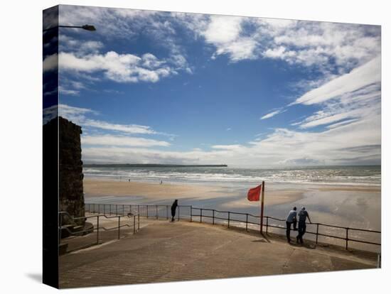 Promenade, Beach and Distant Brownstown Head, Tramore, County Waterford, Ireland-null-Premier Image Canvas