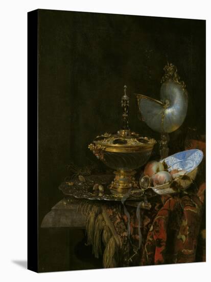 Pronk Still Life with Holbein Bowl, Nautilus Cup, Glass Goblet and Fruit Dish, 1678-Willem Kalf-Premier Image Canvas