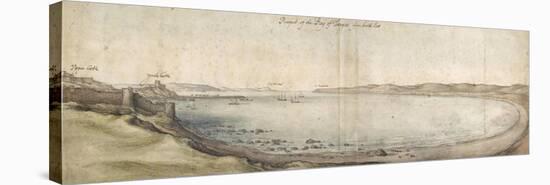 Prospect of the Bay of Tangier from the South-East (Pen and Brown Ink and Watercolour over Graphite-Wenceslaus Hollar-Premier Image Canvas