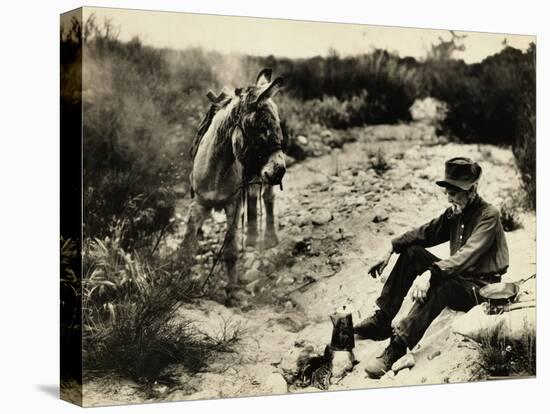 Prospector Preparing Meal for Himself-null-Premier Image Canvas